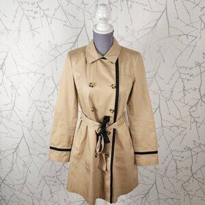 Troll Beige 100% Cotton Double Breasted Belted Trench Coat